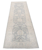 Serenity 2'7'' X 8'4'' Hand-Knotted Wool Rug 2'7'' x 8'4'' (78 X 250) / Grey / Ivory