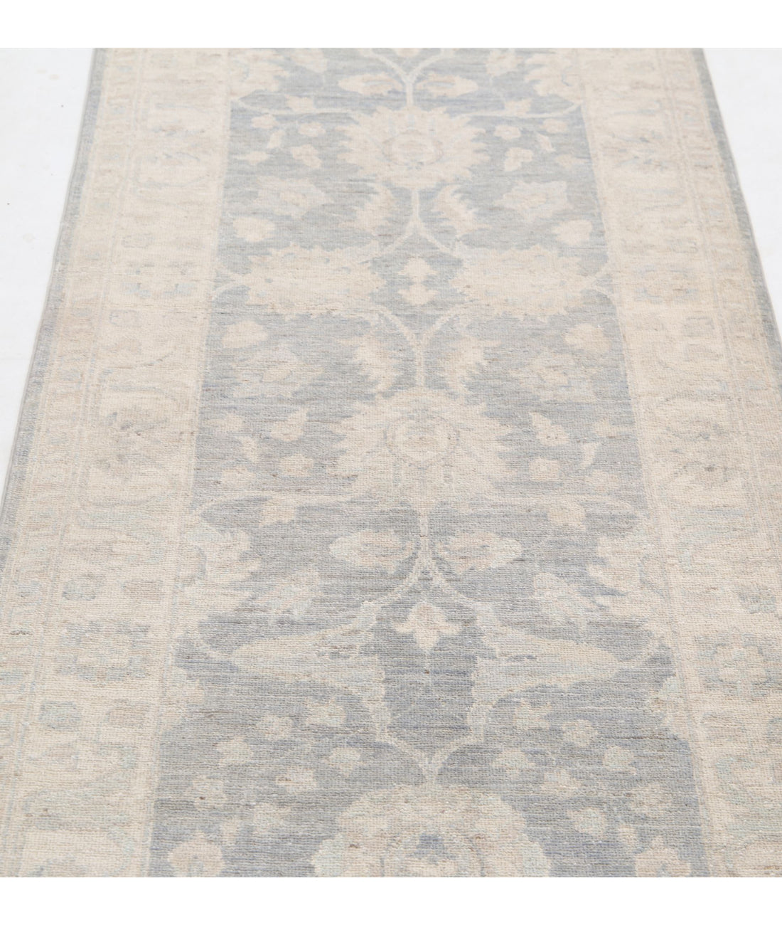 Serenity 2'7'' X 8'4'' Hand-Knotted Wool Rug 2'7'' x 8'4'' (78 X 250) / Grey / Ivory