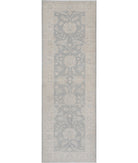 Serenity 2'7'' X 8'4'' Hand-Knotted Wool Rug 2'7'' x 8'4'' (78 X 250) / Grey / Ivory