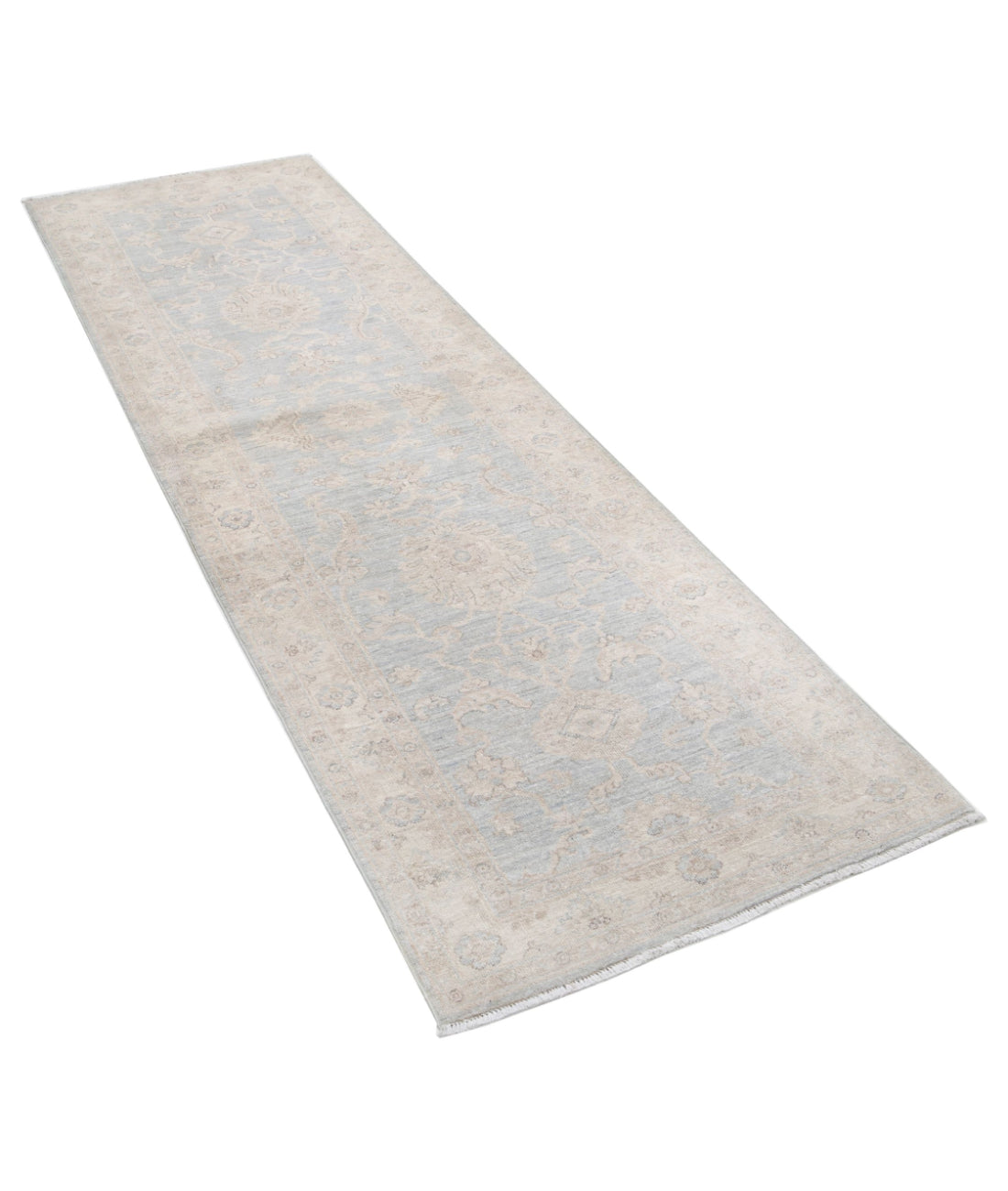 Serenity 2'8'' X 6'3'' Hand-Knotted Wool Rug 2'8'' x 6'3'' (80 X 188) / Grey / Ivory