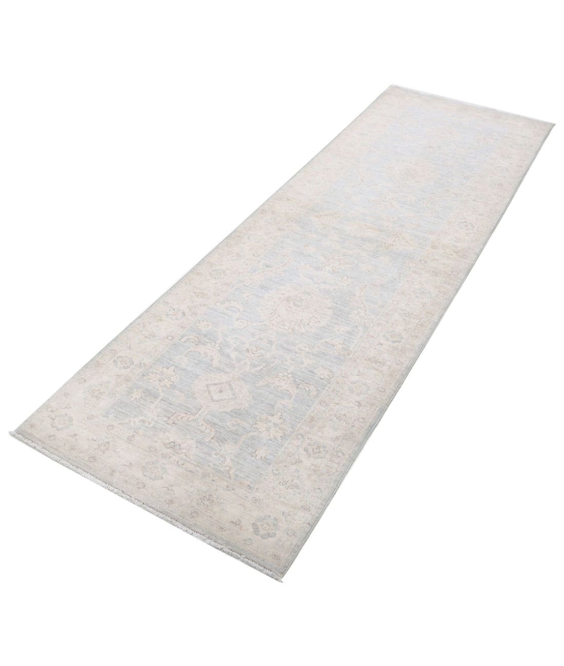 Serenity 2'8'' X 6'3'' Hand-Knotted Wool Rug 2'8'' x 6'3'' (80 X 188) / Grey / Ivory