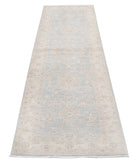 Serenity 2'8'' X 6'3'' Hand-Knotted Wool Rug 2'8'' x 6'3'' (80 X 188) / Grey / Ivory