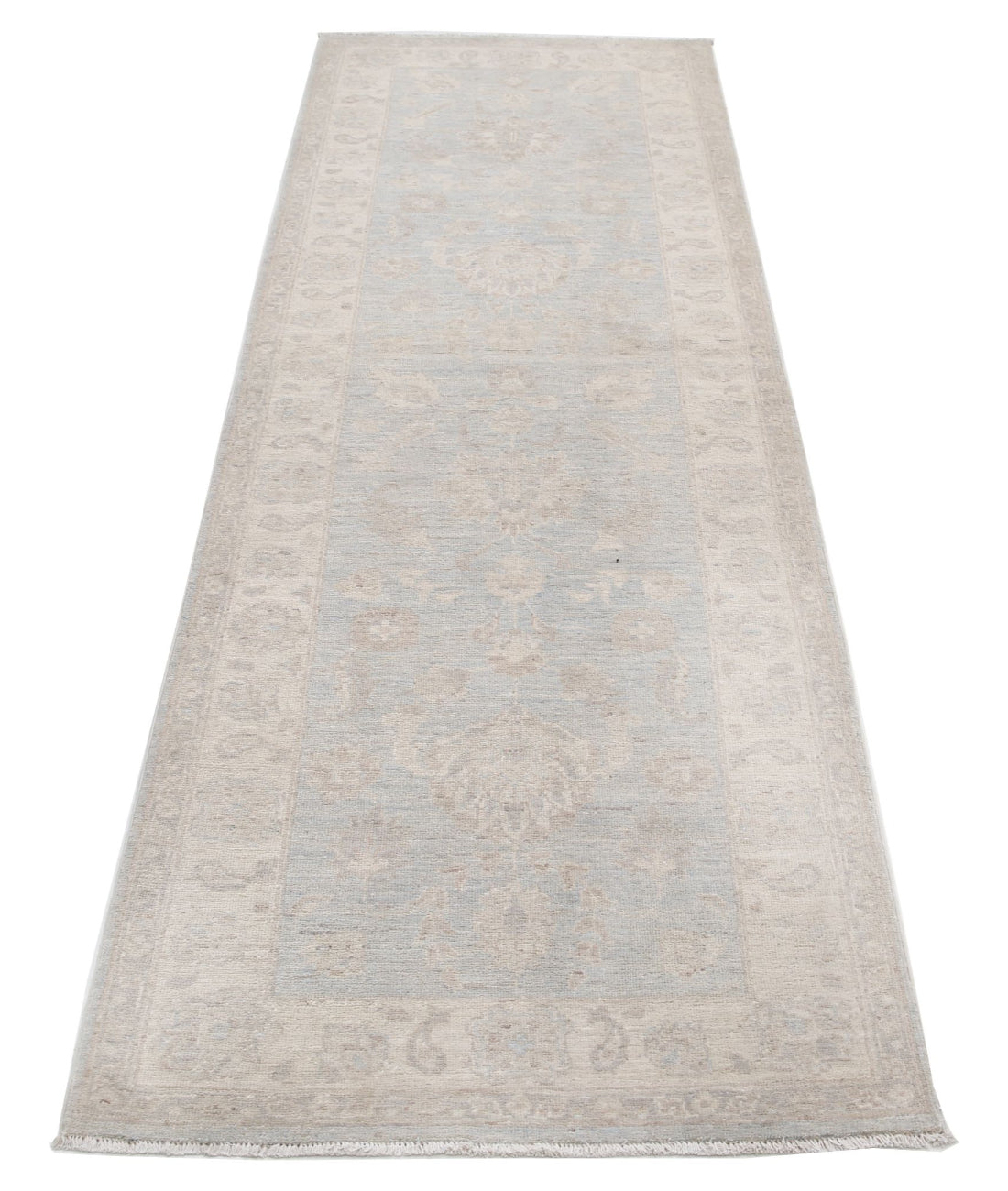 Serenity 2'8'' X 8'1'' Hand-Knotted Wool Rug 2'8'' x 8'1'' (80 X 243) / Grey / Ivory