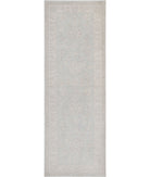 Serenity 2'8'' X 8'1'' Hand-Knotted Wool Rug 2'8'' x 8'1'' (80 X 243) / Grey / Ivory