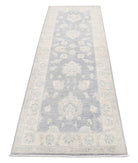 Serenity 2'8'' X 8'1'' Hand-Knotted Wool Rug 2'8'' x 8'1'' (80 X 243) / Grey / Ivory