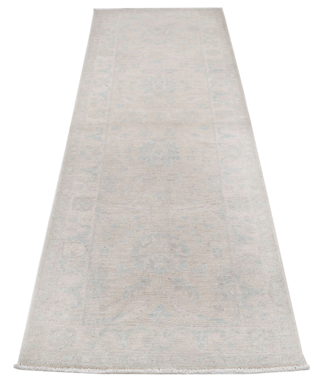 Serenity 2'8'' X 8'3'' Hand-Knotted Wool Rug 2'8'' x 8'3'' (80 X 248) / Brown / Ivory