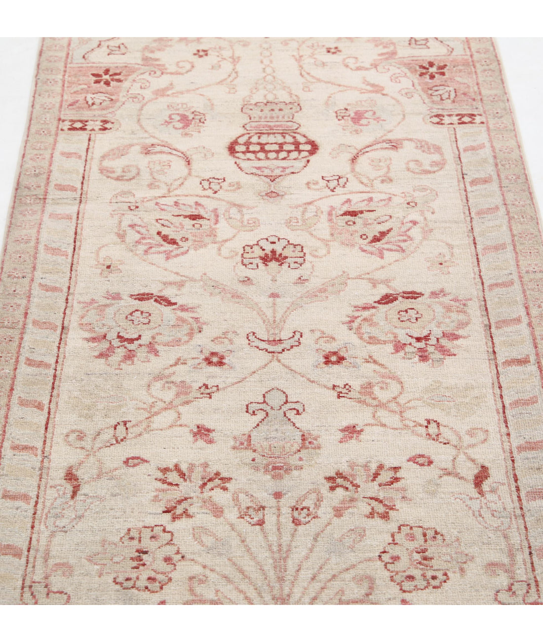 Serenity 2'7'' X 7'9'' Hand-Knotted Wool Rug 2'7'' x 7'9'' (78 X 233) / Ivory / Ivory