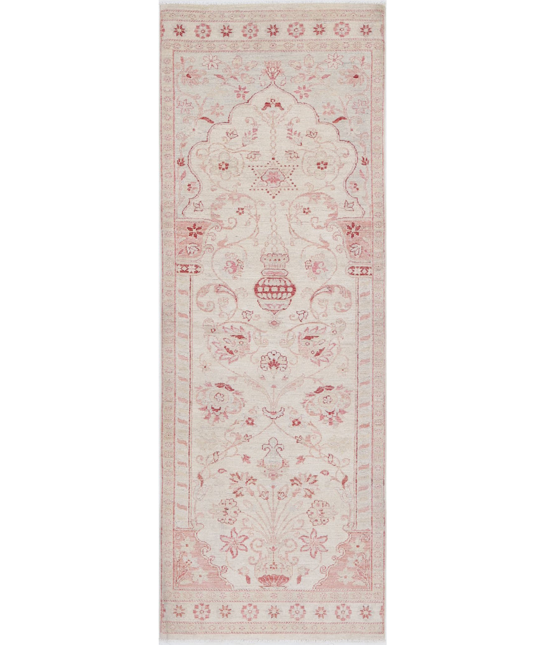 Serenity 2'7'' X 7'9'' Hand-Knotted Wool Rug 2'7'' x 7'9'' (78 X 233) / Ivory / Ivory