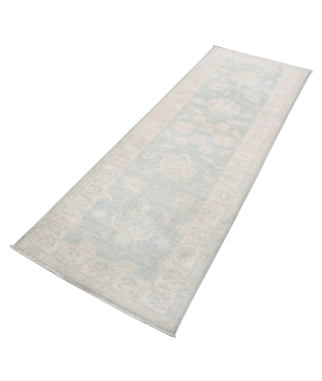 Serenity 2'7'' X 7'5'' Hand-Knotted Wool Rug 2'7'' x 7'5'' (78 X 223) / Grey / Ivory