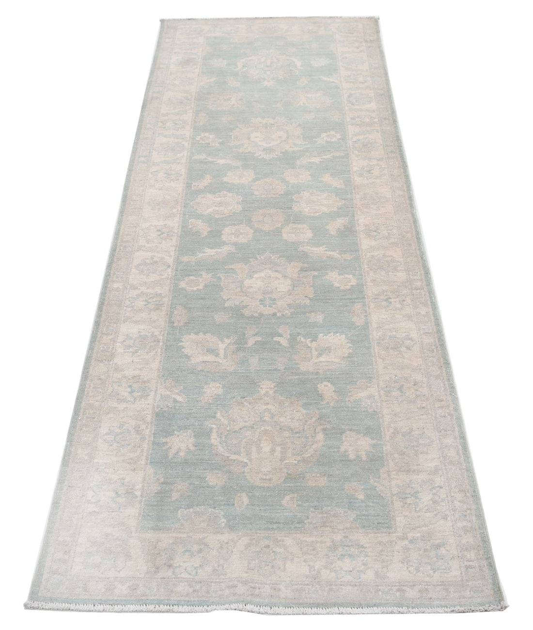 Serenity 2'7'' X 7'5'' Hand-Knotted Wool Rug 2'7'' x 7'5'' (78 X 223) / Grey / Ivory