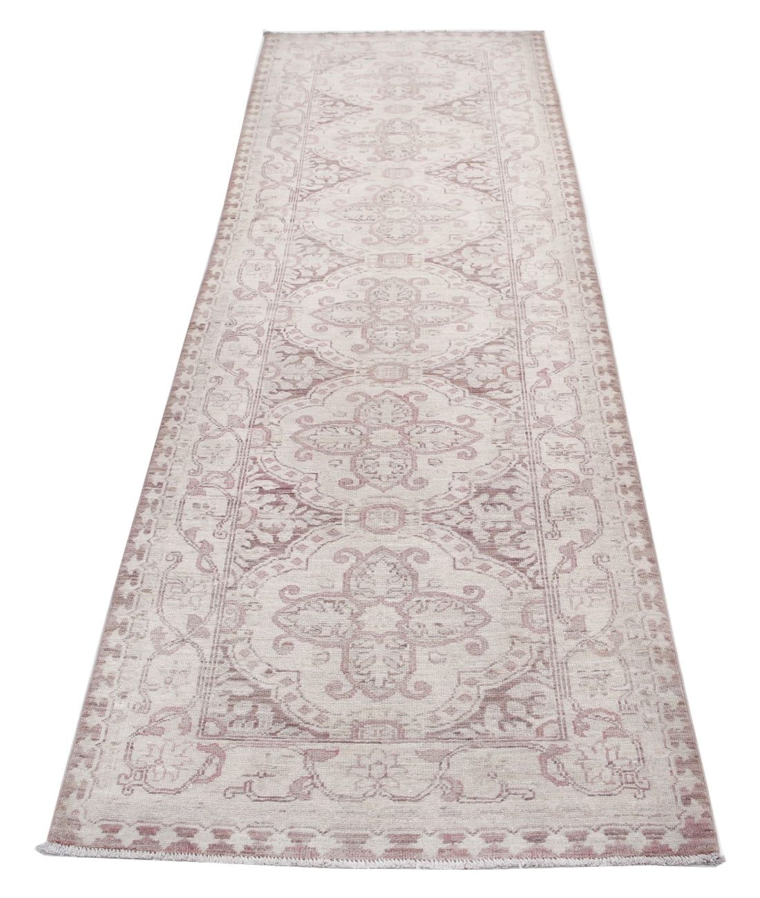 Serenity 2'10'' X 9'1'' Hand-Knotted Wool Rug 2'10'' x 9'1'' (85 X 273) / Brown / Ivory