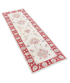 Ziegler 2'1'' X 5'11'' Hand-Knotted Wool Rug 2'1'' x 5'11'' (63 X 178) / Ivory / Red