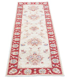 Ziegler 2'1'' X 5'11'' Hand-Knotted Wool Rug 2'1'' x 5'11'' (63 X 178) / Ivory / Red