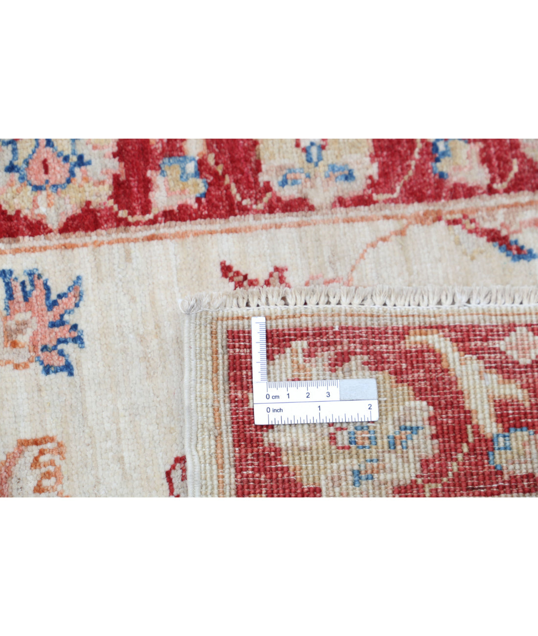 Ziegler 2'1'' X 5'11'' Hand-Knotted Wool Rug 2'1'' x 5'11'' (63 X 178) / Ivory / Red