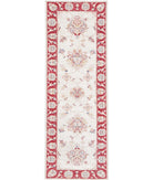 Ziegler 2'1'' X 5'11'' Hand-Knotted Wool Rug 2'1'' x 5'11'' (63 X 178) / Ivory / Red