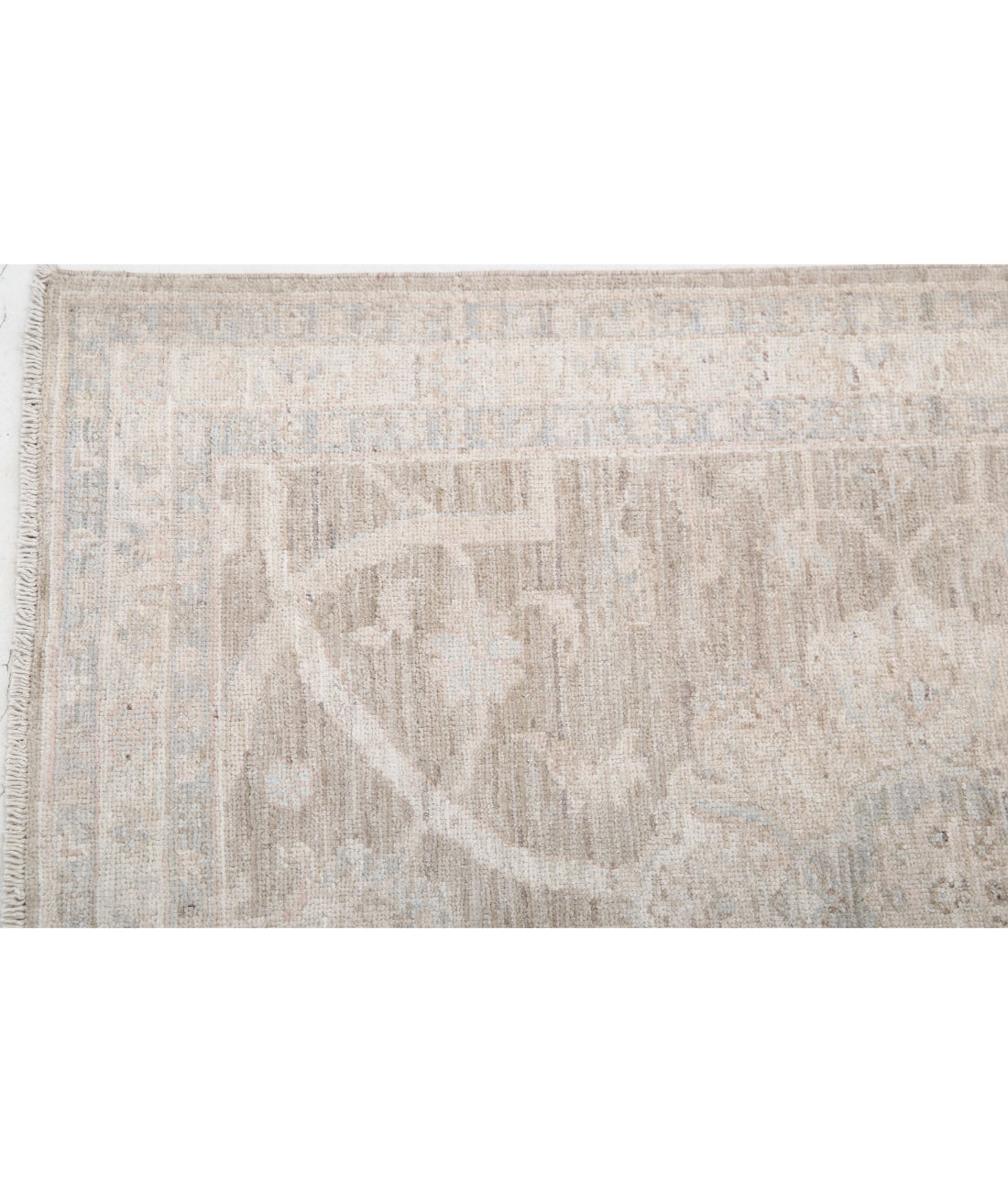 Serenity 2'8'' X 8'5'' Hand-Knotted Wool Rug 2'8'' x 8'5'' (80 X 253) / Brown / Ivory