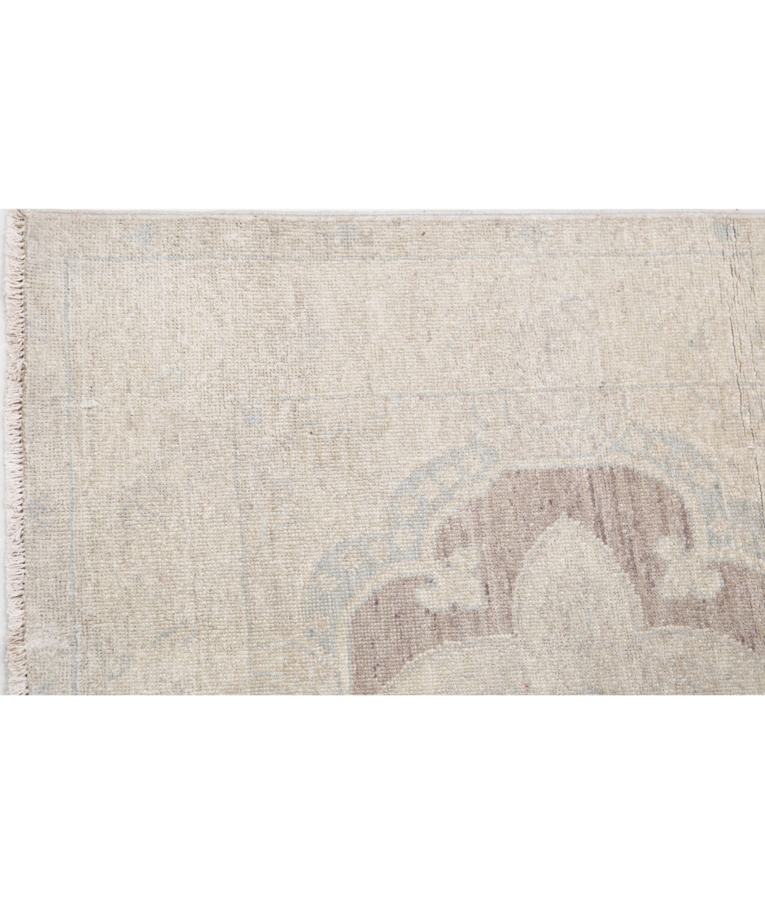 Serenity 2'6'' X 10'0'' Hand-Knotted Wool Rug 2'6'' x 10'0'' (75 X 300) / Brown / Ivory