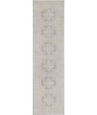 Serenity 2'6'' X 10'0'' Hand-Knotted Wool Rug 2'6'' x 10'0'' (75 X 300) / Brown / Ivory