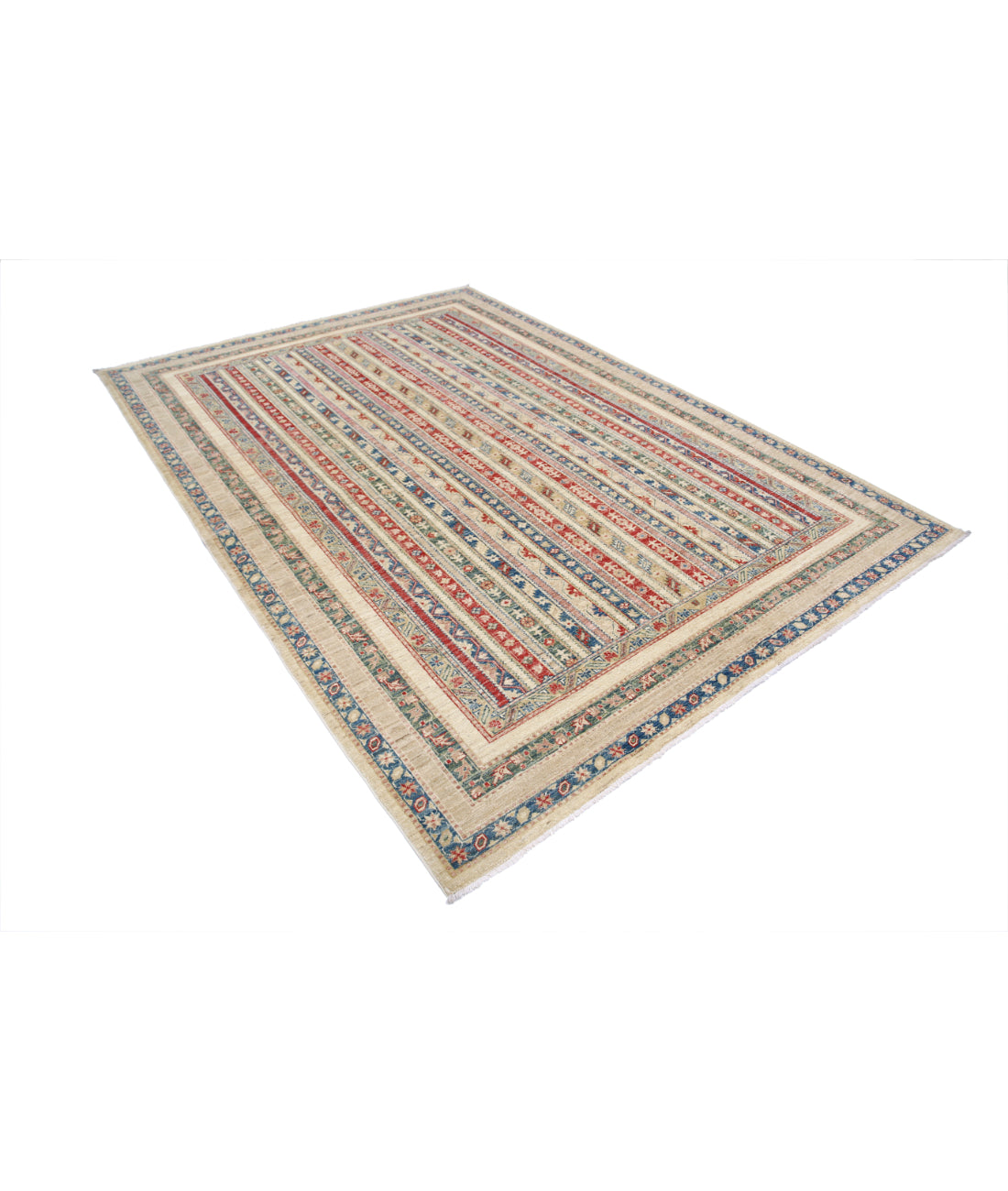 Shaal 6'9'' X 9'7'' Hand-Knotted Wool Rug 6'9'' x 9'7'' (203 X 288) / Multi / Multi