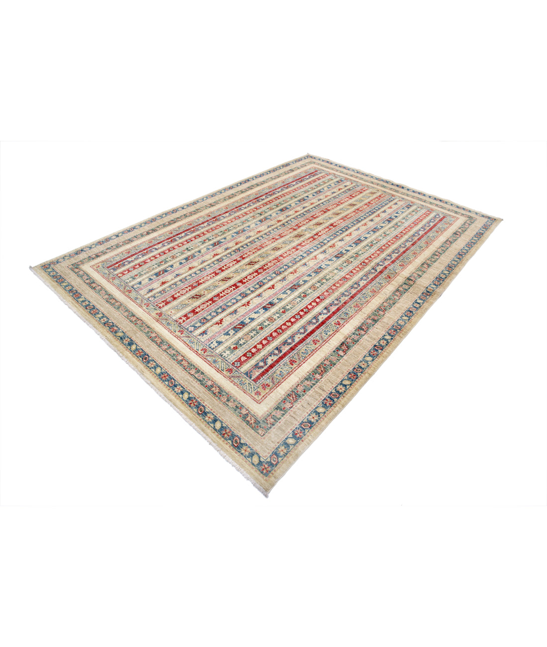 Shaal 6'9'' X 9'7'' Hand-Knotted Wool Rug 6'9'' x 9'7'' (203 X 288) / Multi / Multi