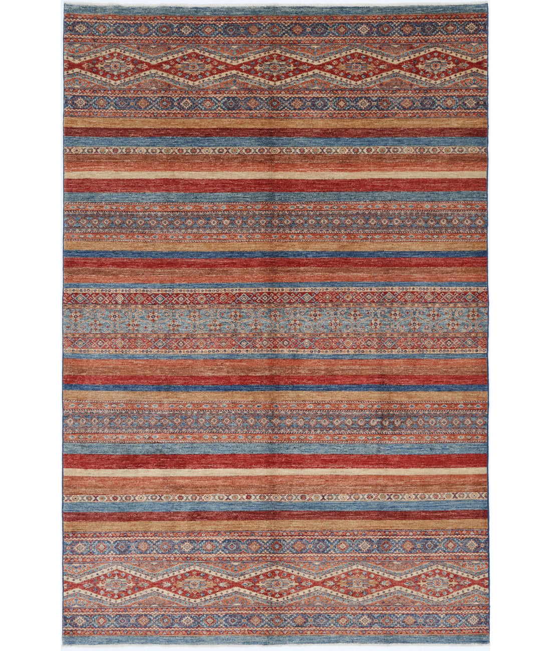 Khurjeen 6'7'' X 10'0'' Hand-Knotted Wool Rug 6'7'' x 10'0'' (198 X 300) / Multi / Multi