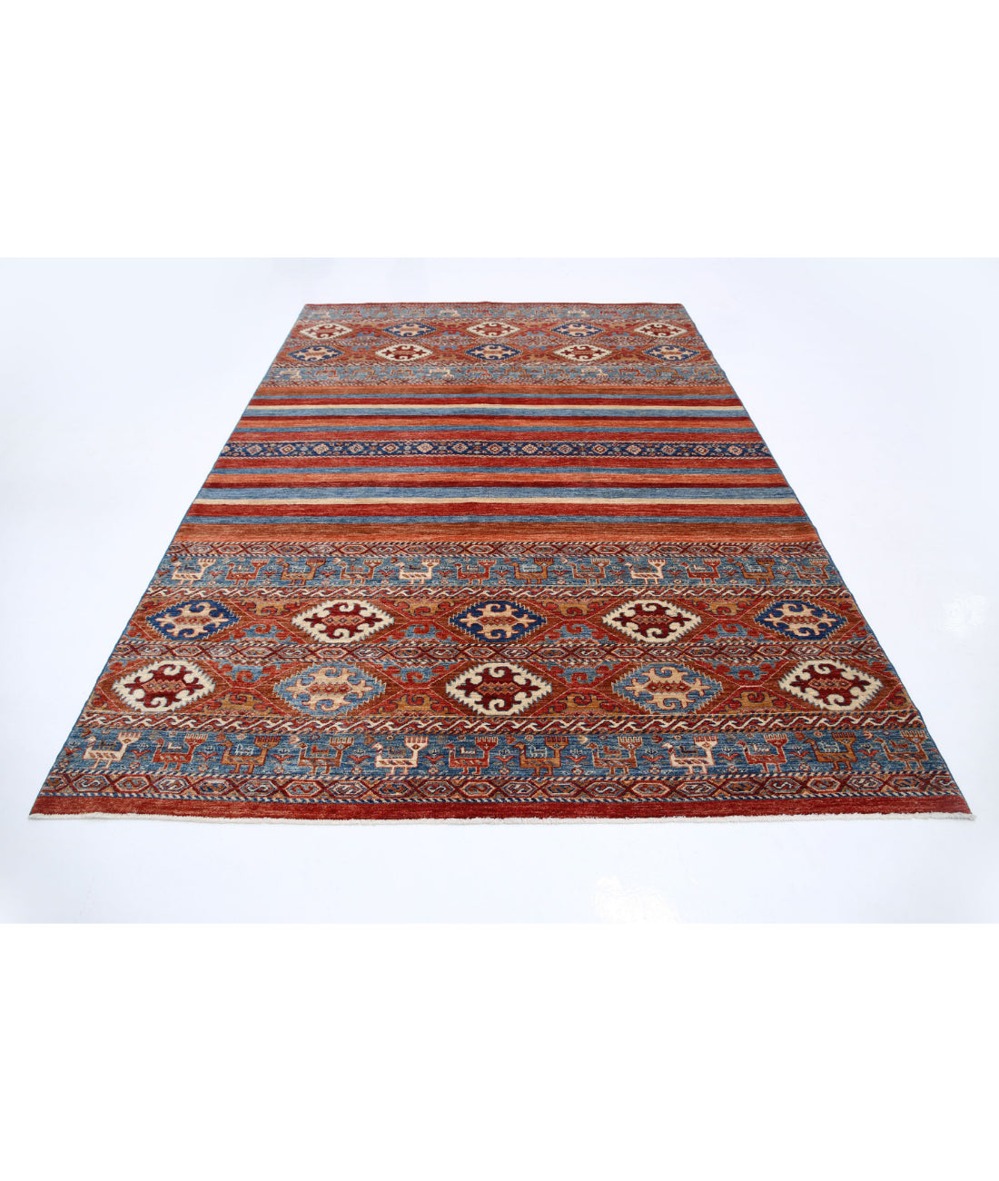 Khurjeen 6'9'' X 9'8'' Hand-Knotted Wool Rug 6'9'' x 9'8'' (203 X 290) / Multi / Multi