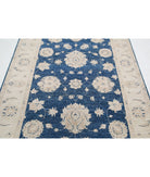 Serenity 5'5'' X 7'6'' Hand-Knotted Wool Rug 5'5'' x 7'6'' (163 X 225) / Blue / Ivory