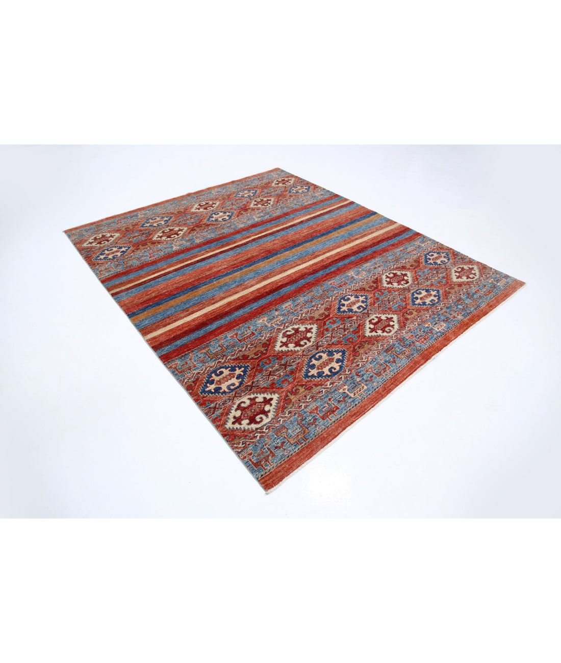 Khurjeen 6'7'' X 7'9'' Hand-Knotted Wool Rug 6'7'' x 7'9'' (198 X 233) / Multi / Multi