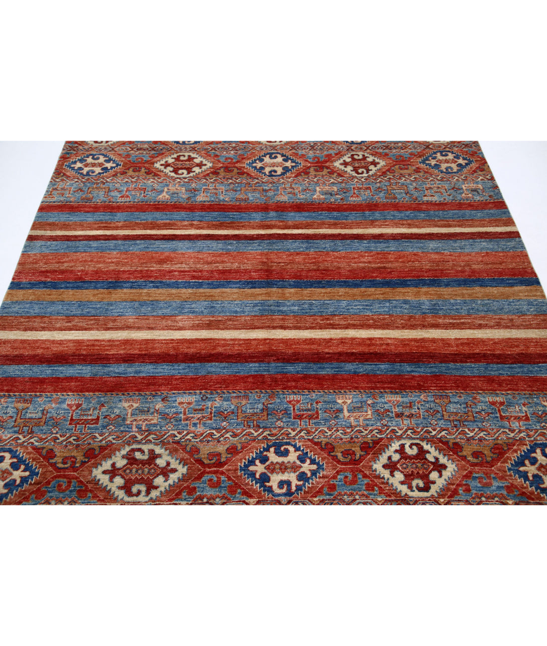 Khurjeen 6'7'' X 7'9'' Hand-Knotted Wool Rug 6'7'' x 7'9'' (198 X 233) / Multi / Multi