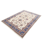 Ziegler 5'5'' X 7'5'' Hand-Knotted Wool Rug 5'5'' x 7'5'' (163 X 223) / Ivory / Blue