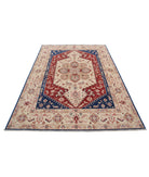 Heriz 5'7'' X 7'9'' Hand-Knotted Wool Rug 5'7'' x 7'9'' (168 X 233) / Blue / Ivory