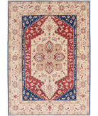 Heriz 5'7'' X 7'9'' Hand-Knotted Wool Rug 5'7'' x 7'9'' (168 X 233) / Blue / Ivory