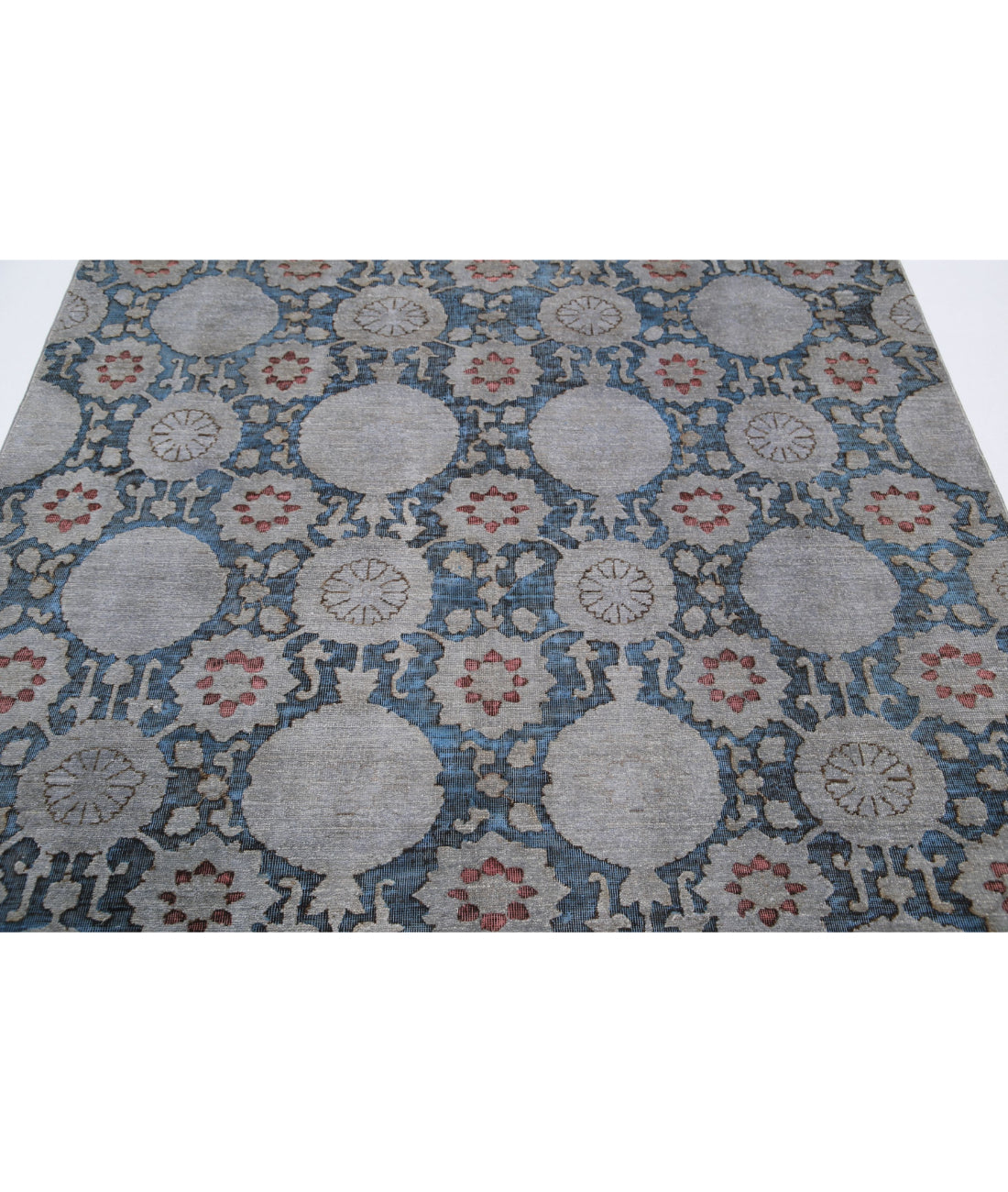 Onyx 5'9'' X 8'3'' Hand-Knotted Wool Rug 5'9'' x 8'3'' (173 X 248) / Blue / Grey