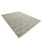 Artemix 8'10'' X 11'7'' Hand-Knotted Wool Rug 8'10'' x 11'7'' (265 X 348) / Taupe / Blue