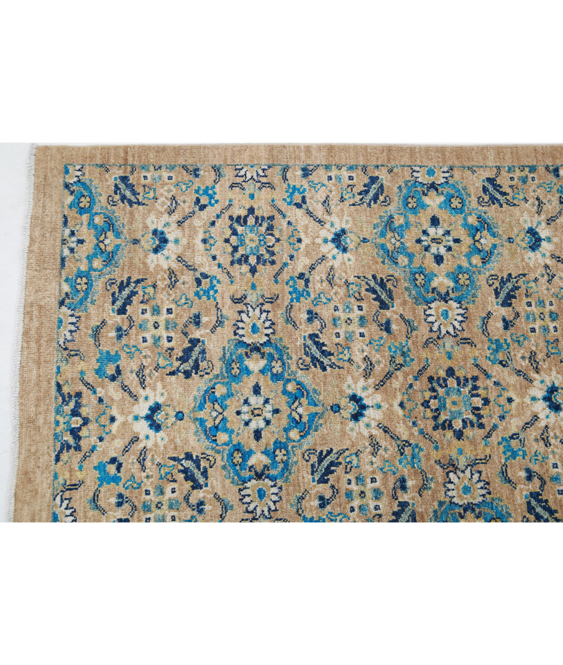 Artemix 8'10'' X 11'7'' Hand-Knotted Wool Rug 8'10'' x 11'7'' (265 X 348) / Taupe / Blue