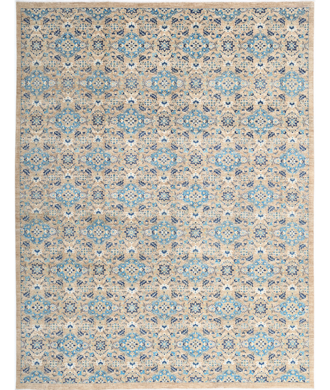 Artemix 8'10'' X 11'7'' Hand-Knotted Wool Rug 8'10'' x 11'7'' (265 X 348) / Taupe / Blue