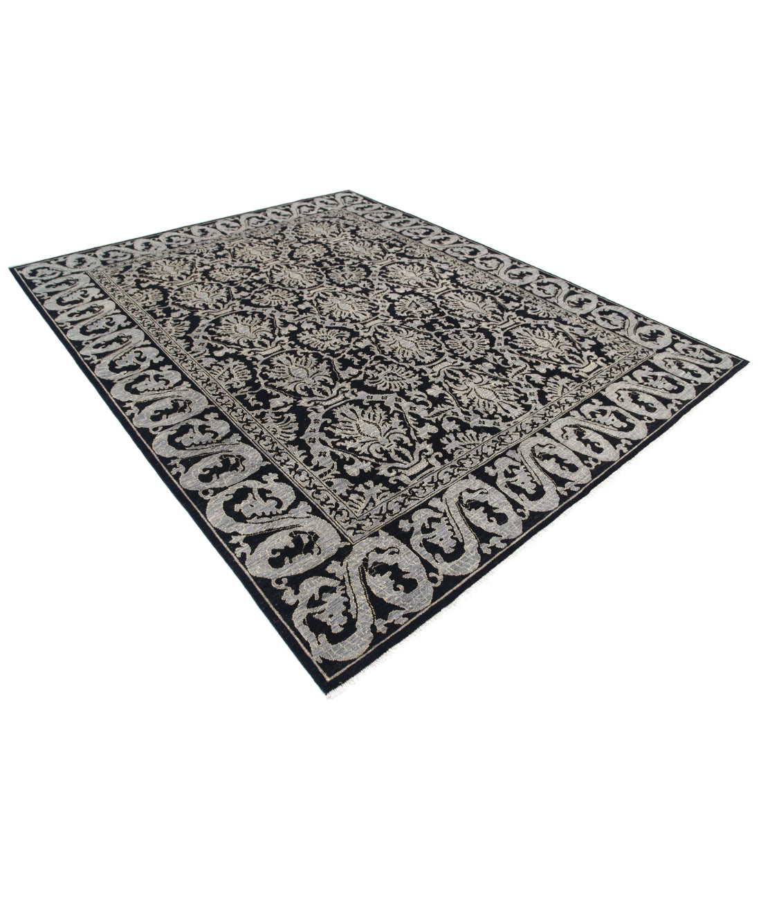 Ziegler 8'1'' X 9'11'' Hand-Knotted Wool Rug 8'1'' x 9'11'' (243 X 298) / Black / Black