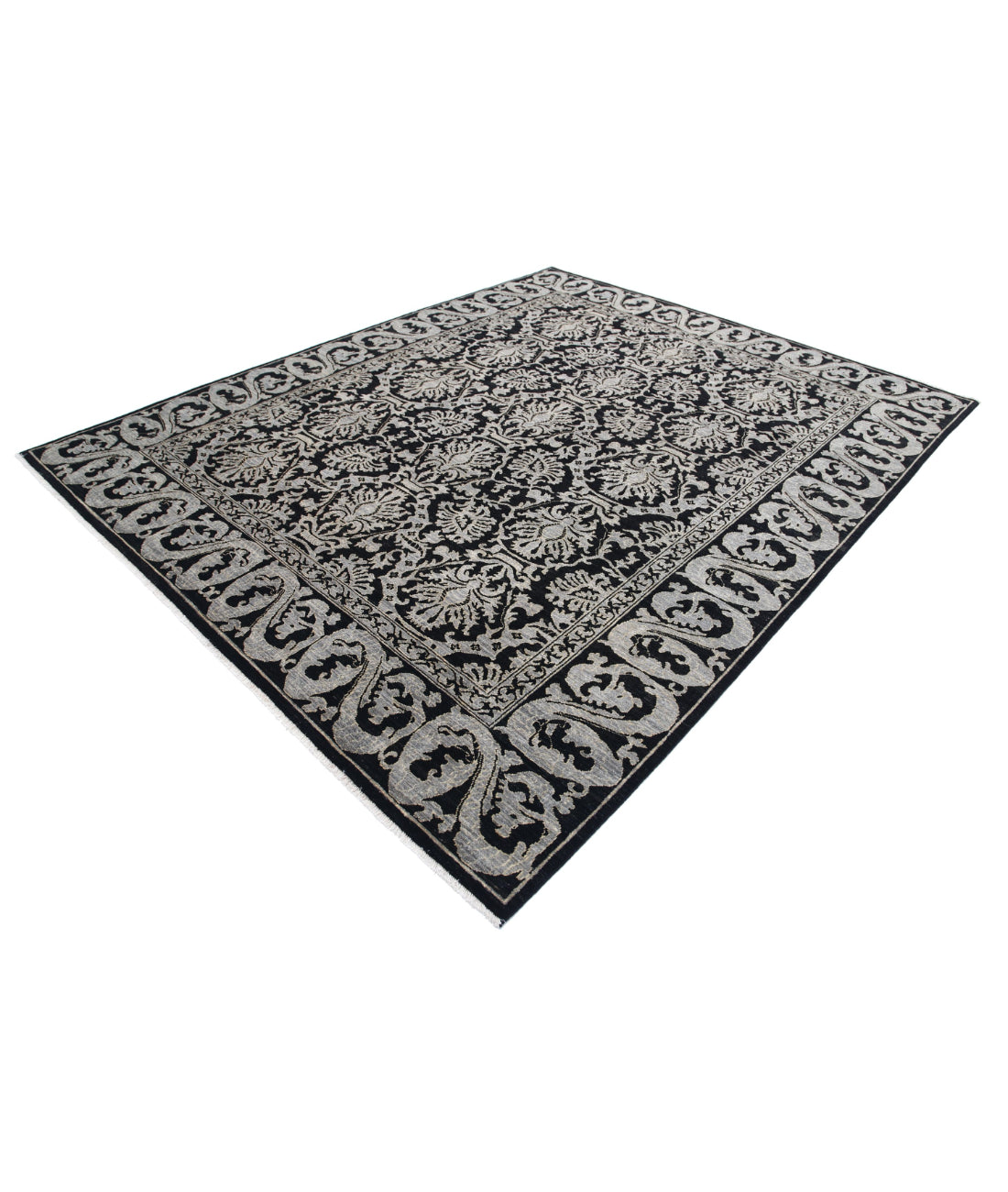 Ziegler 8'1'' X 9'11'' Hand-Knotted Wool Rug 8'1'' x 9'11'' (243 X 298) / Black / Black