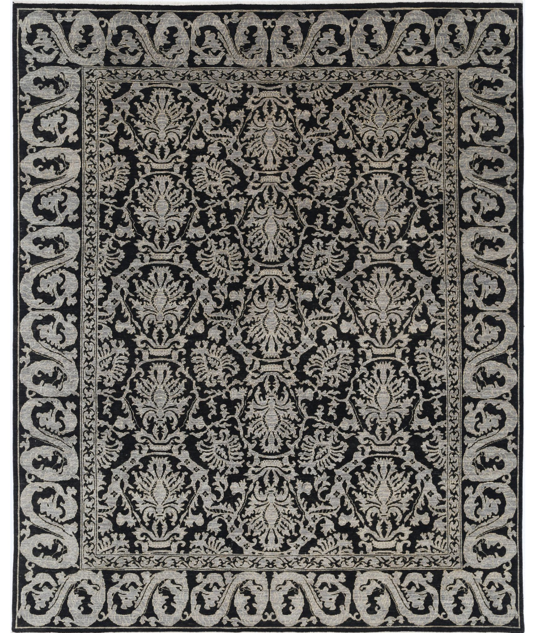 Ziegler 8'1'' X 9'11'' Hand-Knotted Wool Rug 8'1'' x 9'11'' (243 X 298) / Black / Black