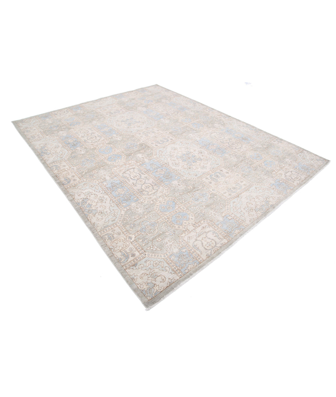 Serenity 7'8'' X 9'8'' Hand-Knotted Wool Rug 7'8'' x 9'8'' (230 X 290) / Green / N/A