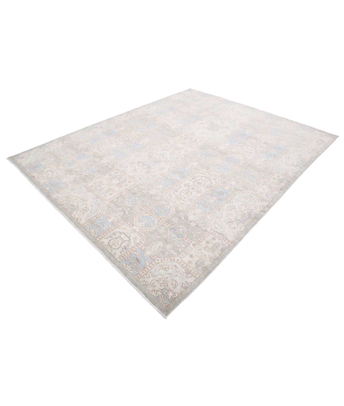 Serenity 7'8'' X 9'8'' Hand-Knotted Wool Rug 7'8'' x 9'8'' (230 X 290) / Green / N/A