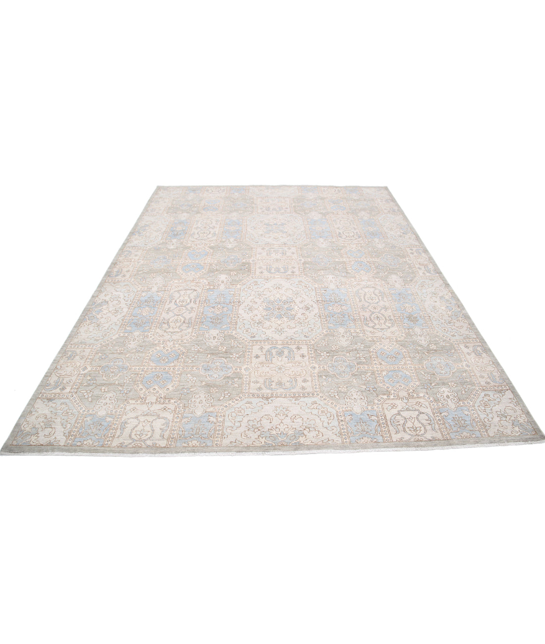 Serenity 7'8'' X 9'8'' Hand-Knotted Wool Rug 7'8'' x 9'8'' (230 X 290) / Green / N/A