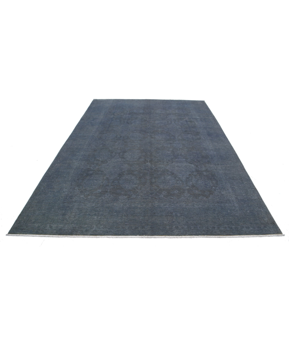 Overdye 7'4'' X 10'2'' Hand-Knotted Wool Rug 7'4'' x 10'2'' (220 X 305) / Grey / Grey