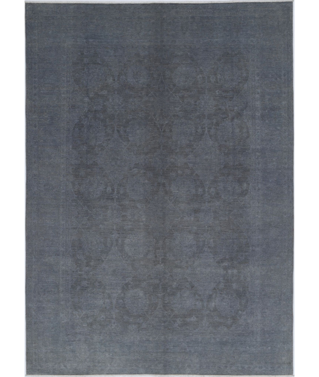 Overdye 7'4'' X 10'2'' Hand-Knotted Wool Rug 7'4'' x 10'2'' (220 X 305) / Grey / Grey