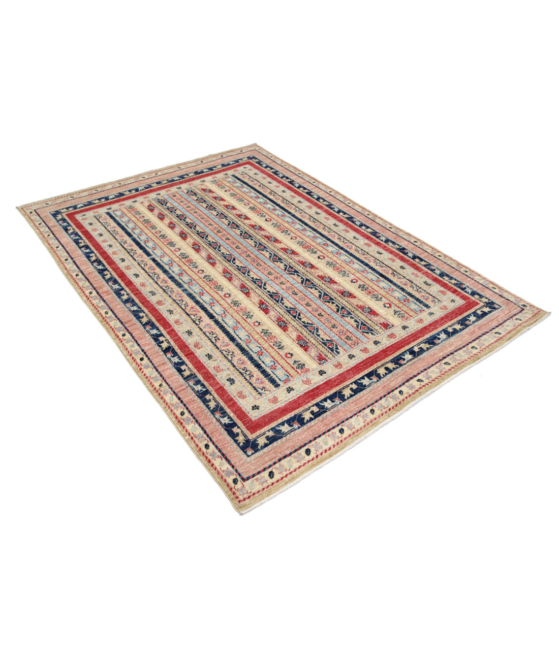 Shaal 4'10'' X 6'7'' Hand-Knotted Wool Rug 4'10'' x 6'7'' (145 X 198) / Multi / Multi