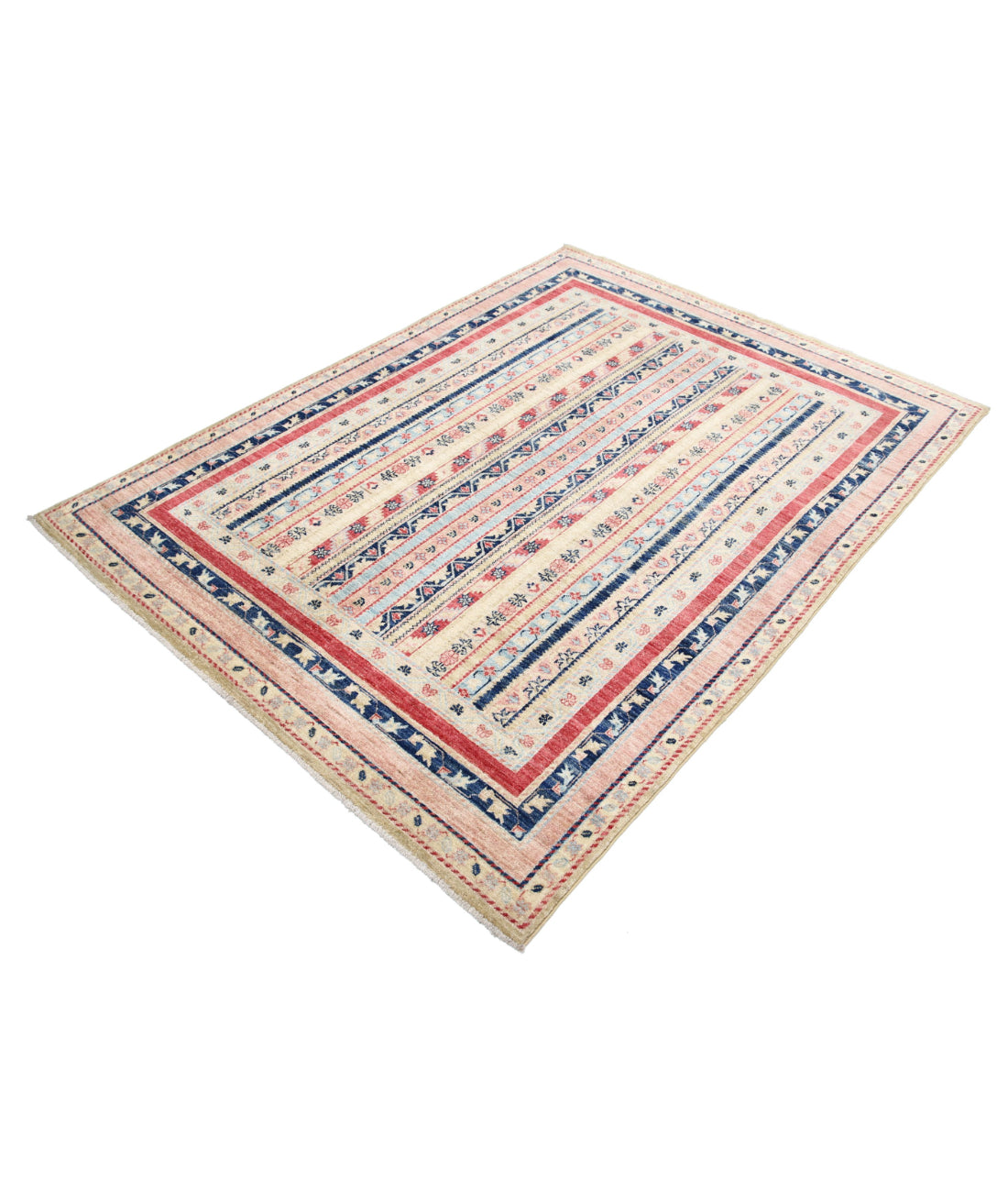 Shaal 4'10'' X 6'7'' Hand-Knotted Wool Rug 4'10'' x 6'7'' (145 X 198) / Multi / Multi