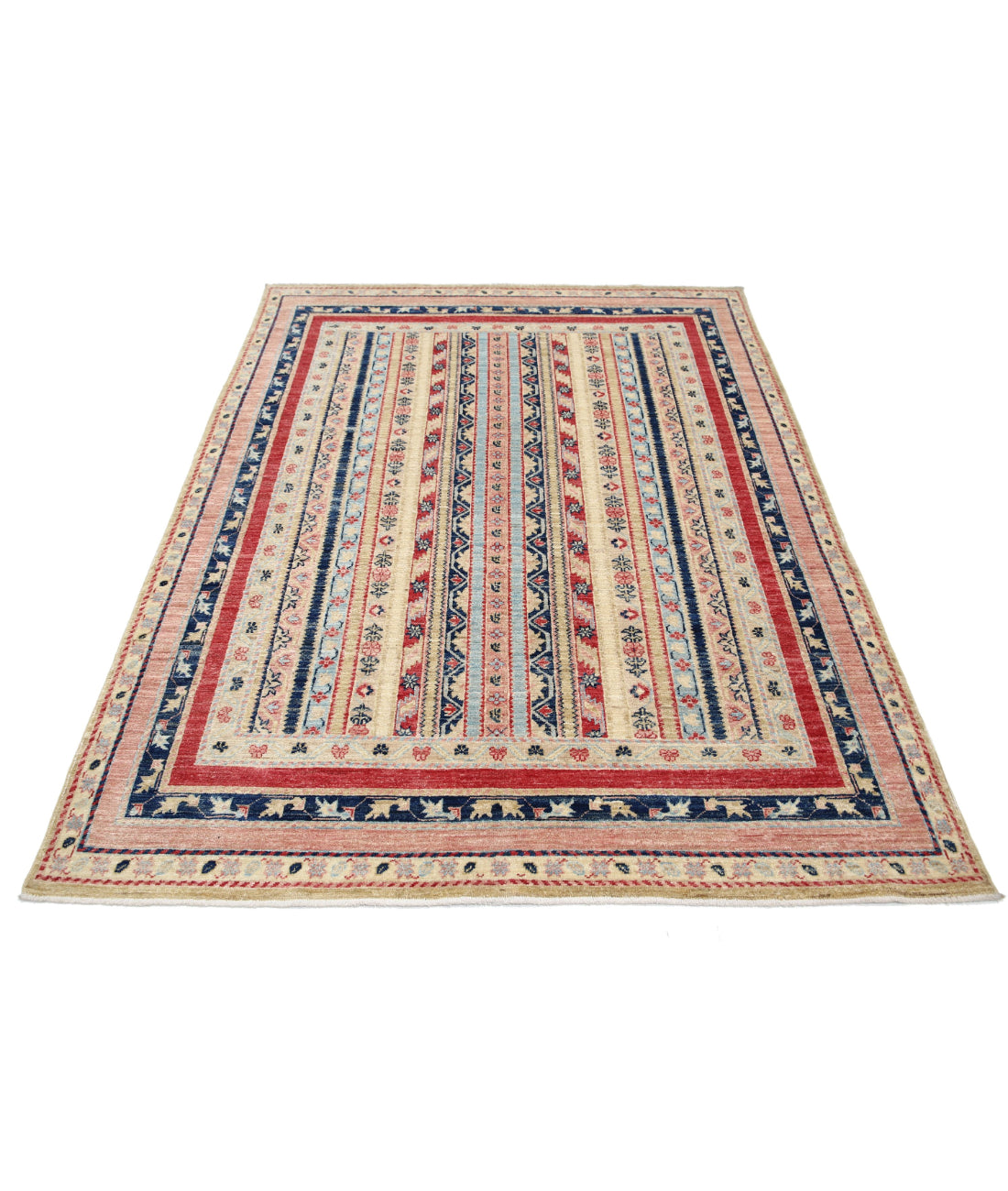 Shaal 4'10'' X 6'7'' Hand-Knotted Wool Rug 4'10'' x 6'7'' (145 X 198) / Multi / Multi