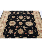 Ziegler 5'0'' X 6'9'' Hand-Knotted Wool Rug 5'0'' x 6'9'' (150 X 203) / Black / Ivory