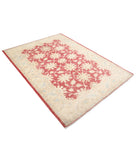 Ziegler 4'10'' X 6'8'' Hand-Knotted Wool Rug 4'10'' x 6'8'' (145 X 200) / Red / Ivory