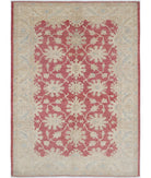 Ziegler 4'10'' X 6'8'' Hand-Knotted Wool Rug 4'10'' x 6'8'' (145 X 200) / Red / Ivory